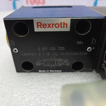 Rexroth 0811404720 Proportional Directional Valve 4WRREH6VB40L-1X/G24K0/B5M New