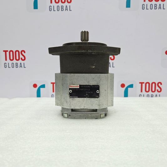 Rexroth R900929805 Hydraulic Pump PGF2-22/016RT20VU2 on a white background with 'TOOS Global' branding.
