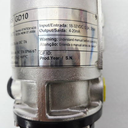SIMATRONICS GD10-P00-09DG-0XH-00 INFRARED POINT GAS DETECTOR