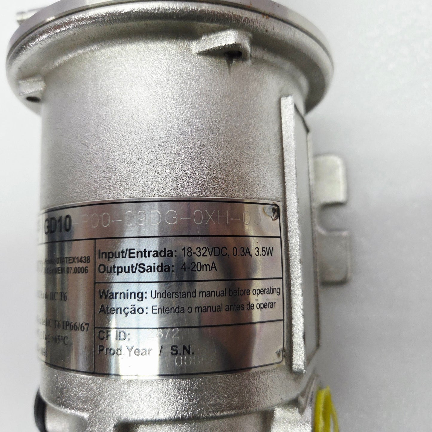 SIMATRONICS GD10-P00-09DG-0XH-00 INFRARED POINT GAS DETECTOR