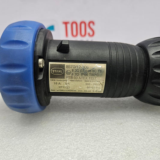 STAHL 8570/12-306 PLUG 3-POL 16A 200-250V NEW