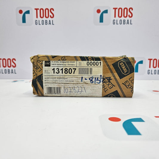Cardboard package with shipping labels on a TOOS GLOBAL branded background