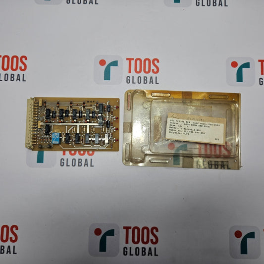 Electronic components in a clear plastic package on a TOOS Global branded background