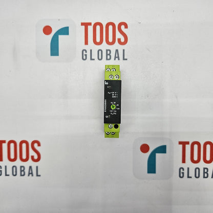 TELE E1UU230V01 MONITORING RELAY 1340102 Small electronic device with green accents on a white background featuring 'TOOS GLOBAL' logos.