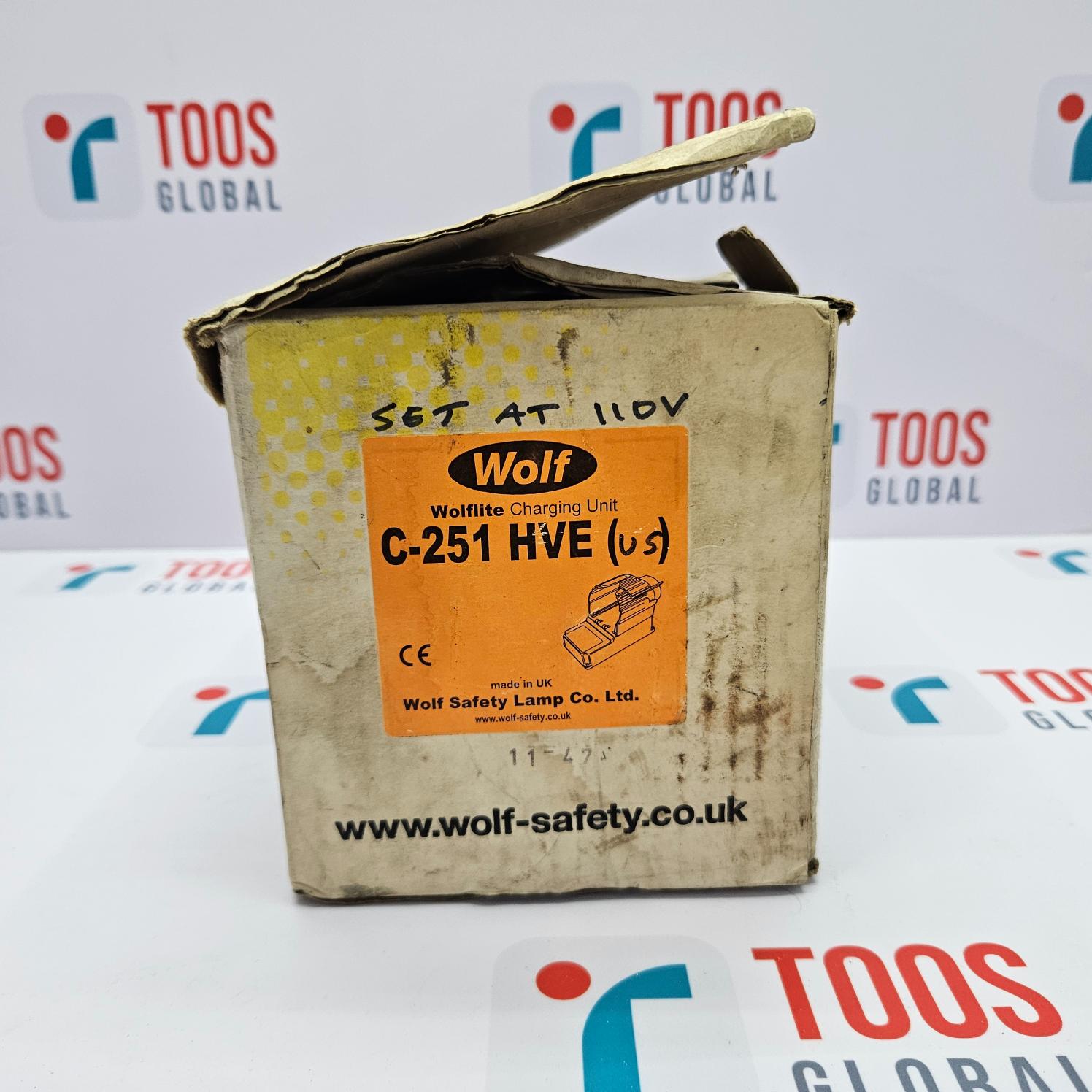 Wolf Welflite Charging Unit C-251 HVE in a cardboard box with an orange label.