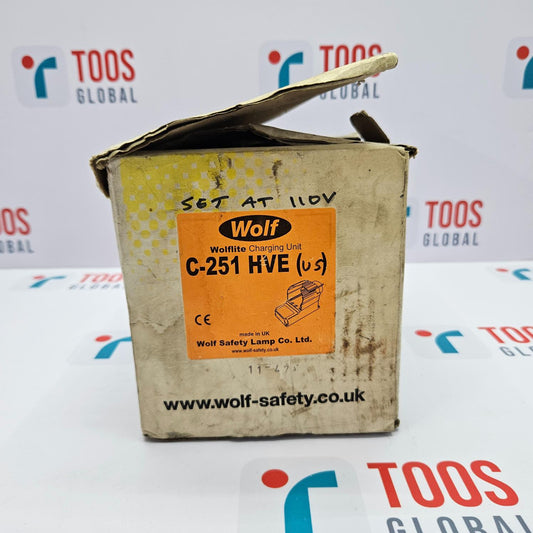 Wolf Welflite Charging Unit C-251 HVE in a cardboard box with an orange label.