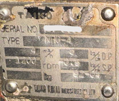 Taiko Kikai NHG-4 Gear Pump