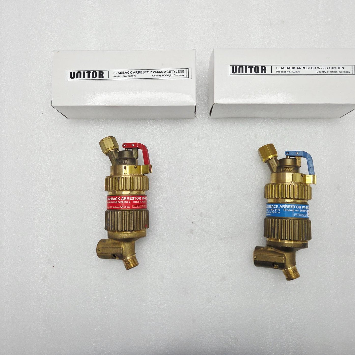 UNITOR FLASHBACK ARRESTOR W-66S(OXYGEN) & W-66S(ACETYLENE)