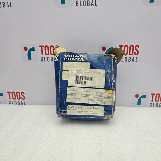 Vintage Volvo Penta packaging with labels on a white background