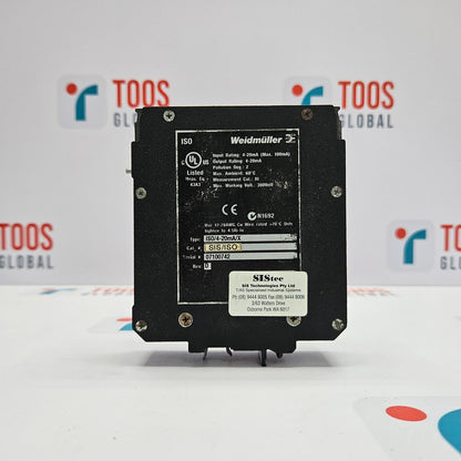 WEIDMULLER ISO/4-20mA/X SIGNAL POWERED ISOLATOR MANN SERIES