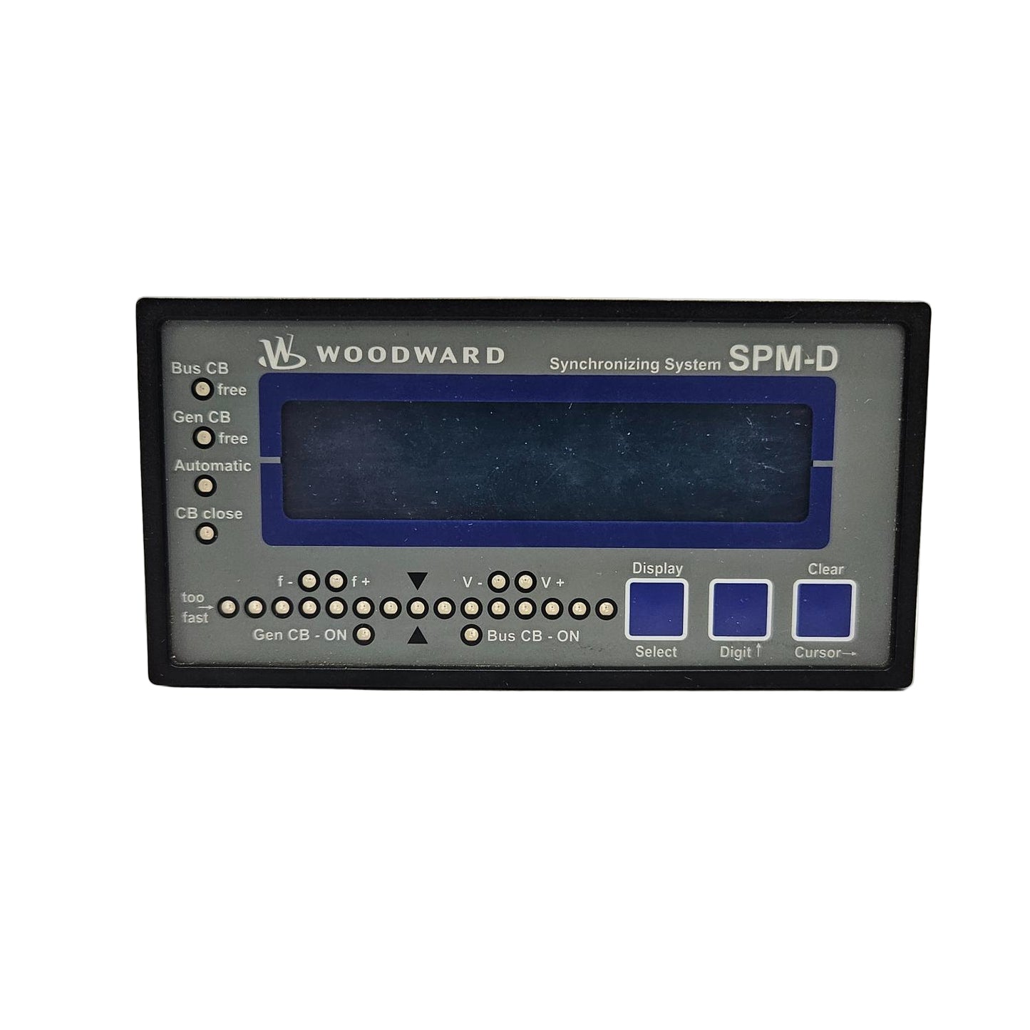 Woodward SPM-D synchronizing system on a white background with 'TOOS Global' branding.