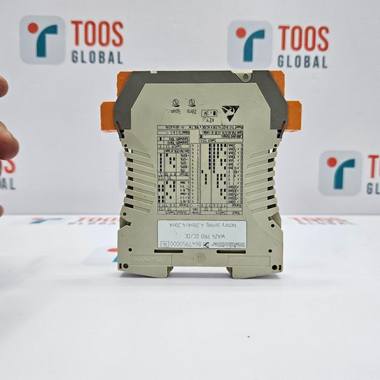 Electronic module with branding in the background