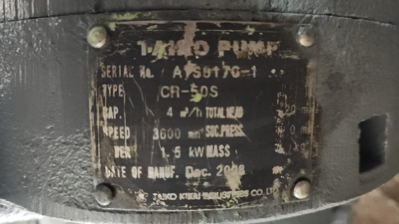 Taiko Kikai CR 50S Sewage Discharge pump