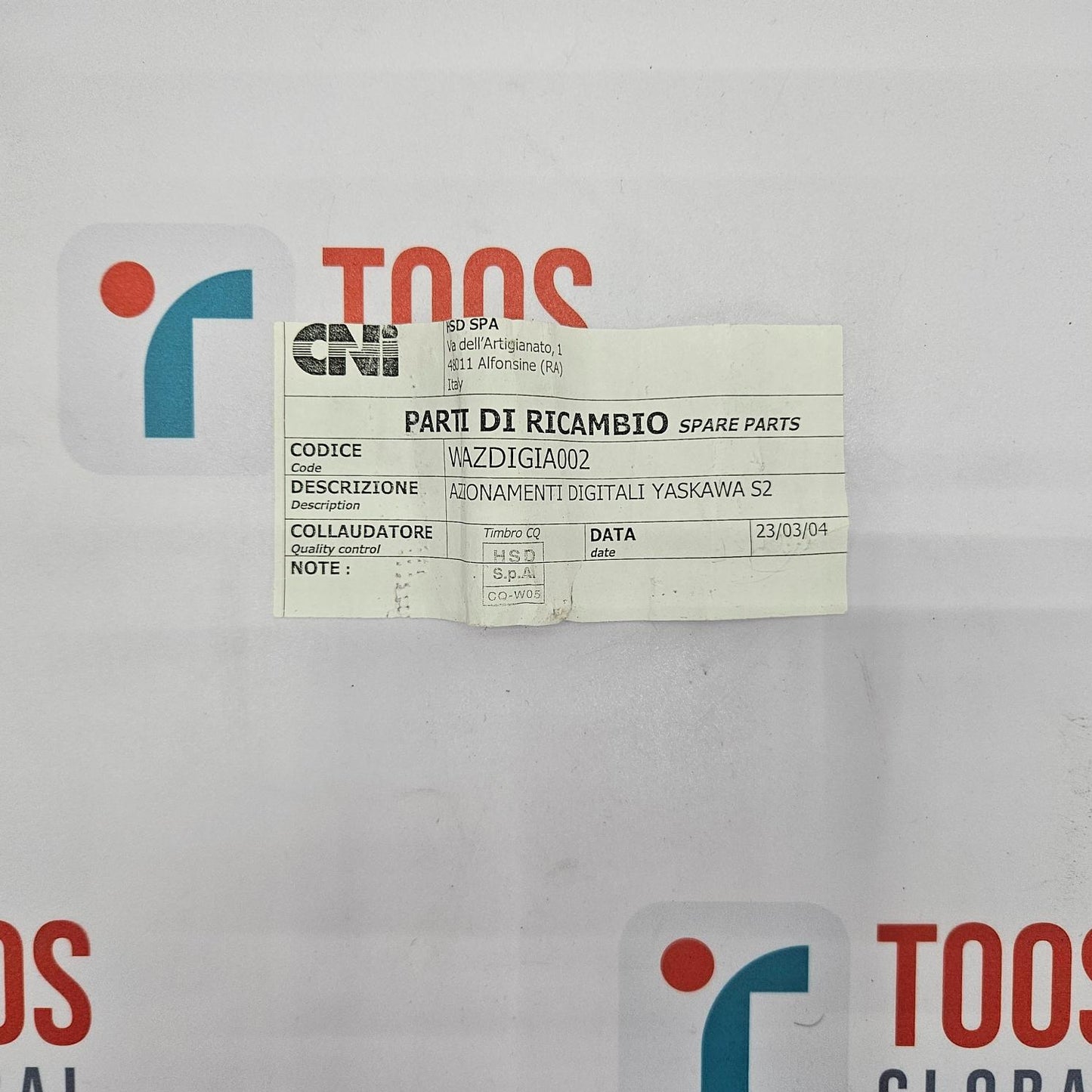 YASKAWA JASP-NT001 DF9302327-B0 COMPUTER CONTROL BOARD NEW