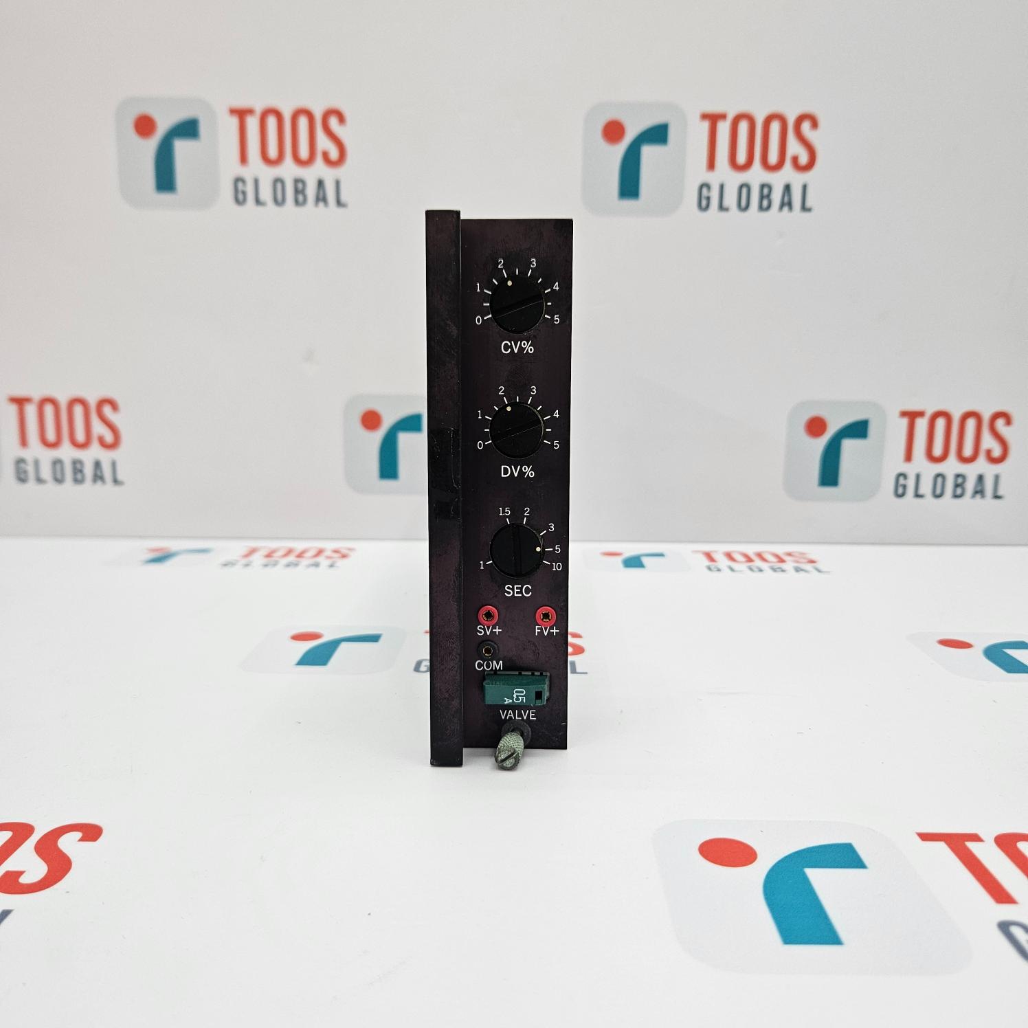 Electronic control panel with dials and display on a white background with 'TOOS GLOBAL' branding.