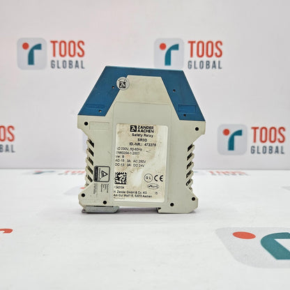 Electrical component with branding on a white background