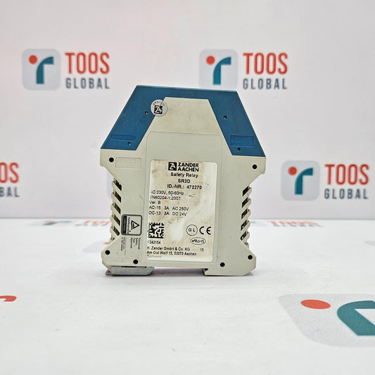 Electrical component with branding on a white background